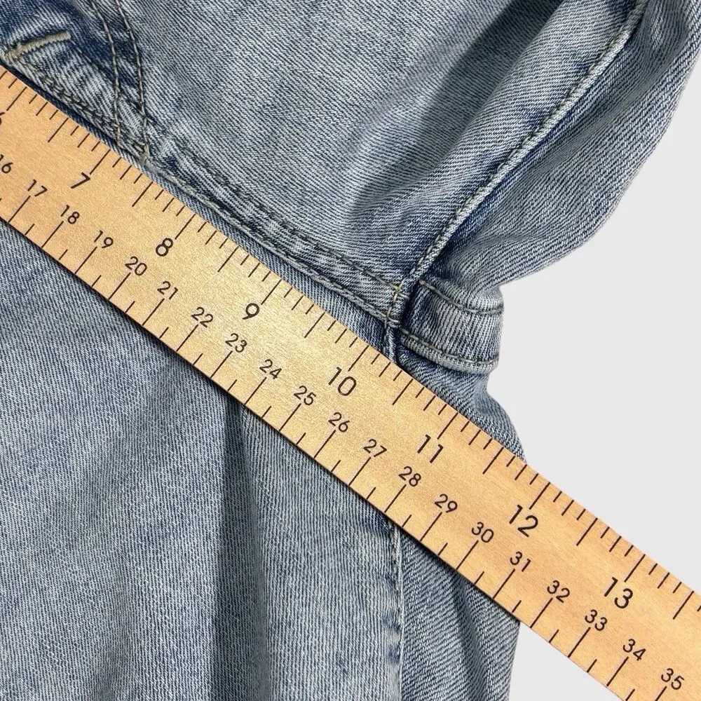 True Religion Jeans Mens 29x34 Rocco Relaxed Skinny Light Wash Blue Denim